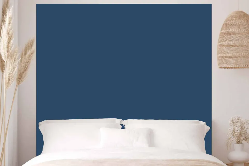 Mademoiselle Tiss Bleu pétrole tête de lit velours