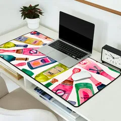 Society6 Champagne Collection tapis de bureau festif