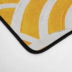 Society6 Seigaiha Marigold tapis de bureau vagues crème