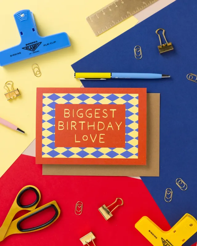 Maddison Ball A6 Biggest Birthday Love carte anniversaire