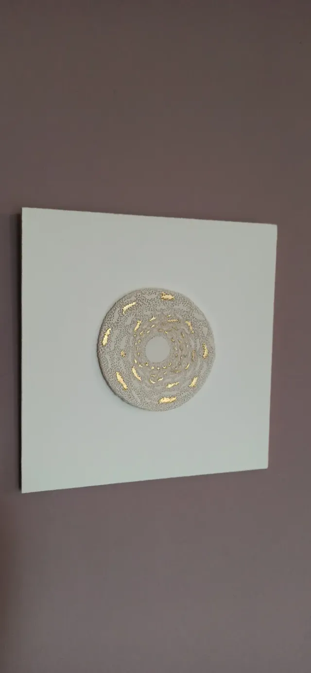 Sandrine Ramona Tourbillon II tableau bois porcelaine dorée 300 g
