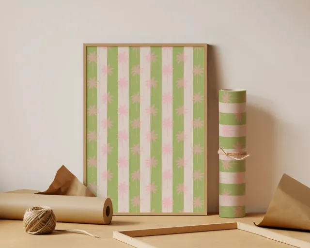 Maddison Ball Palm Tree Stripe affiche tropicale