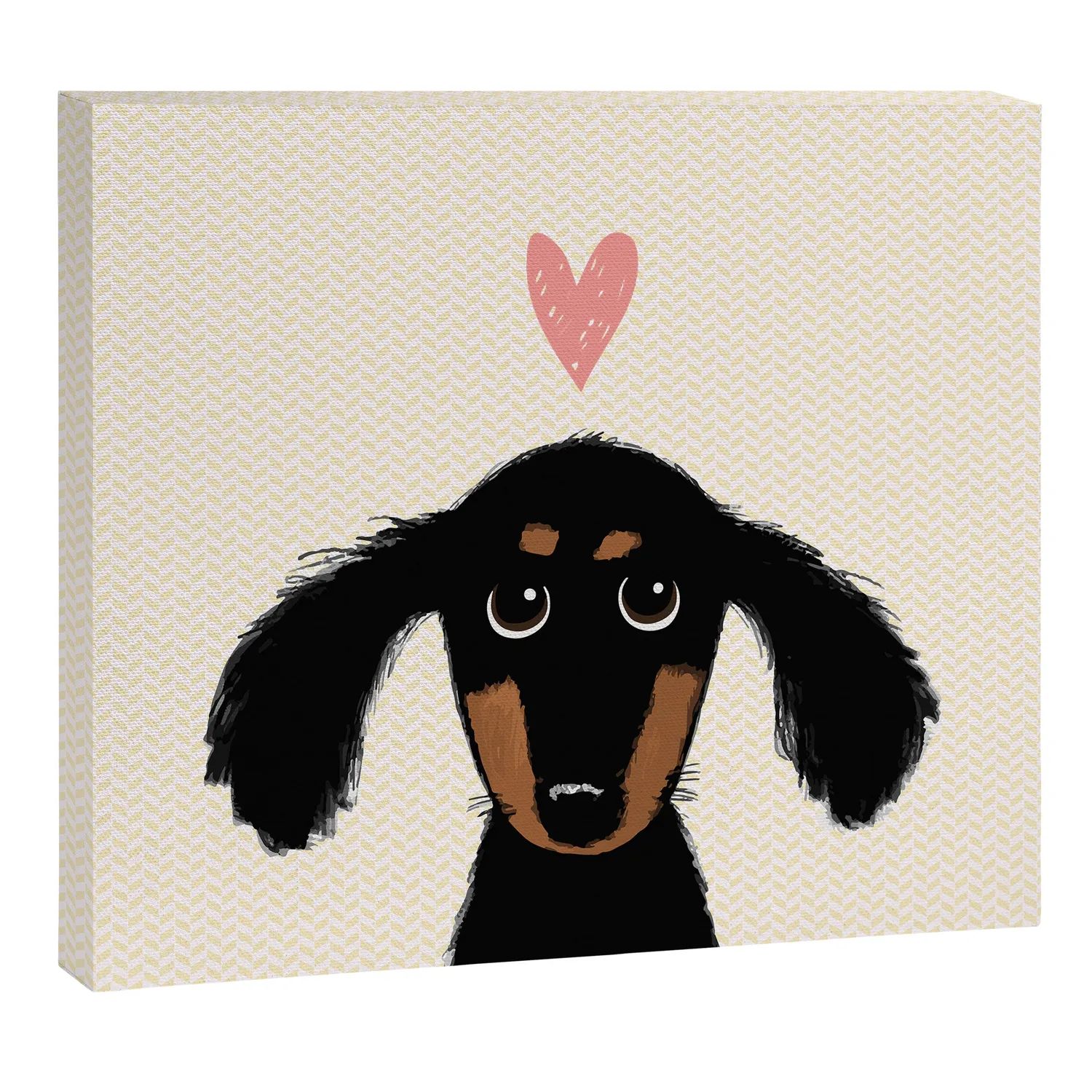 Society6 Dachshund Love toile teckel à cœur