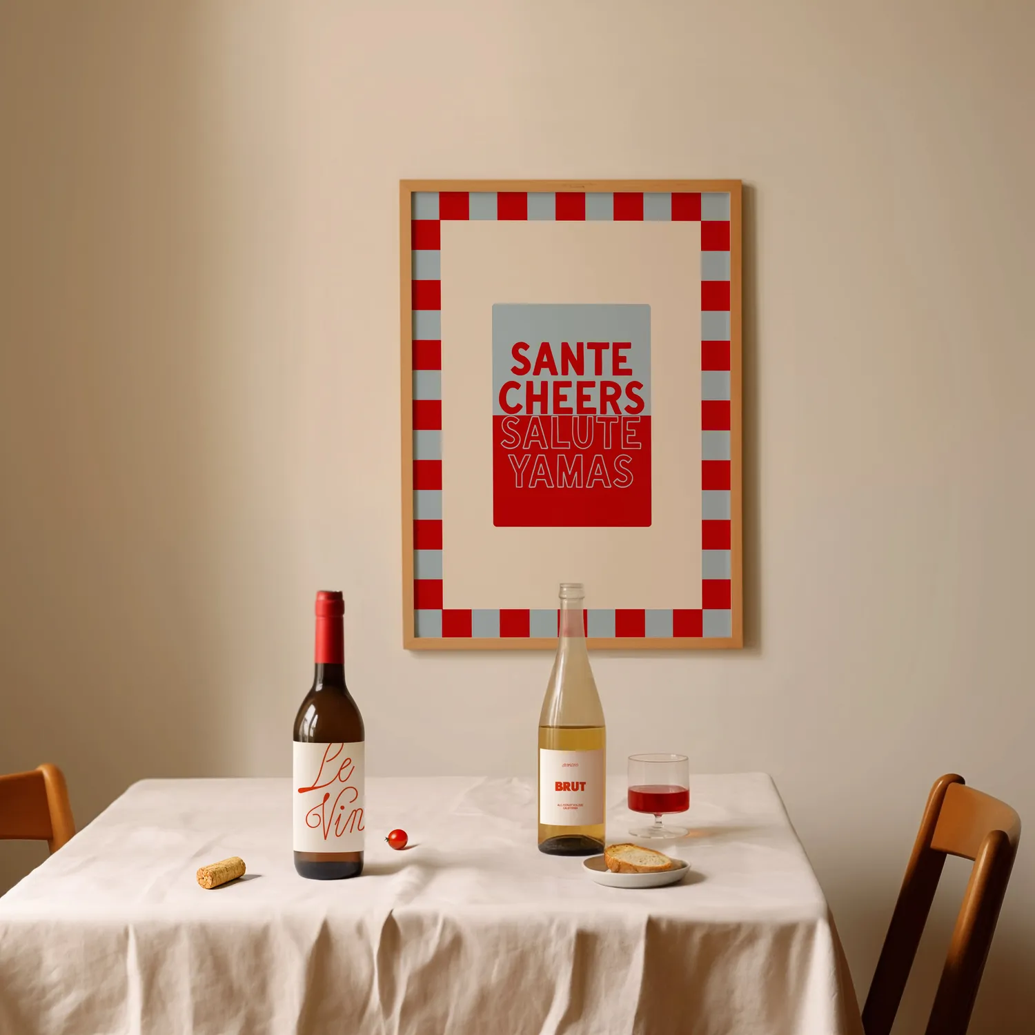 Maddison Ball Cheers in Baby Blue & Crimson affiche apéro