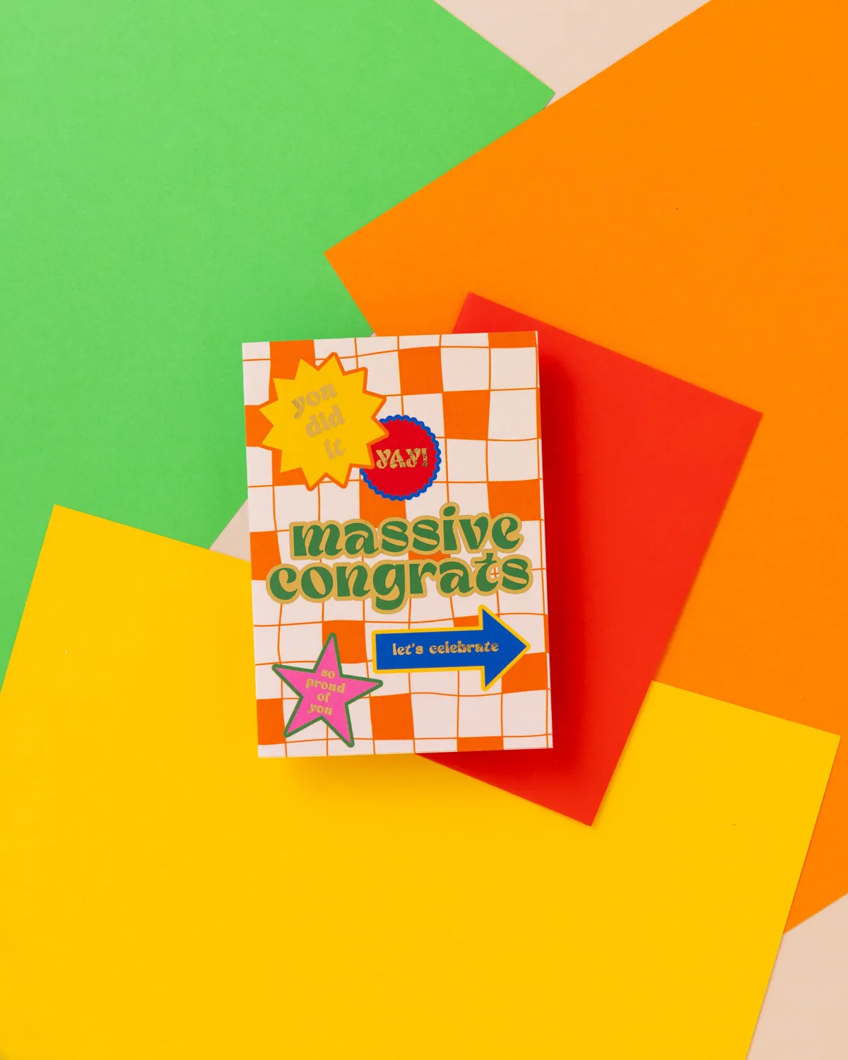 Maddison Ball Massive Congrats carte A6 foil