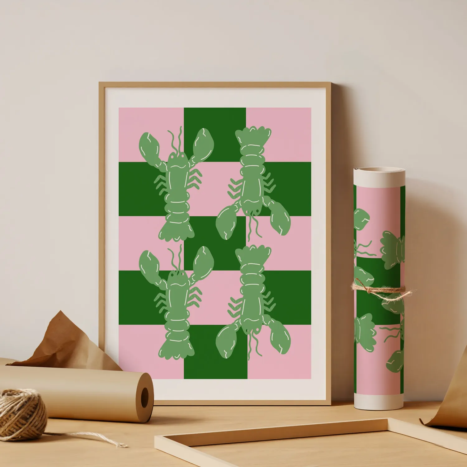 Maddison Ball Lobster Tile affiche homard