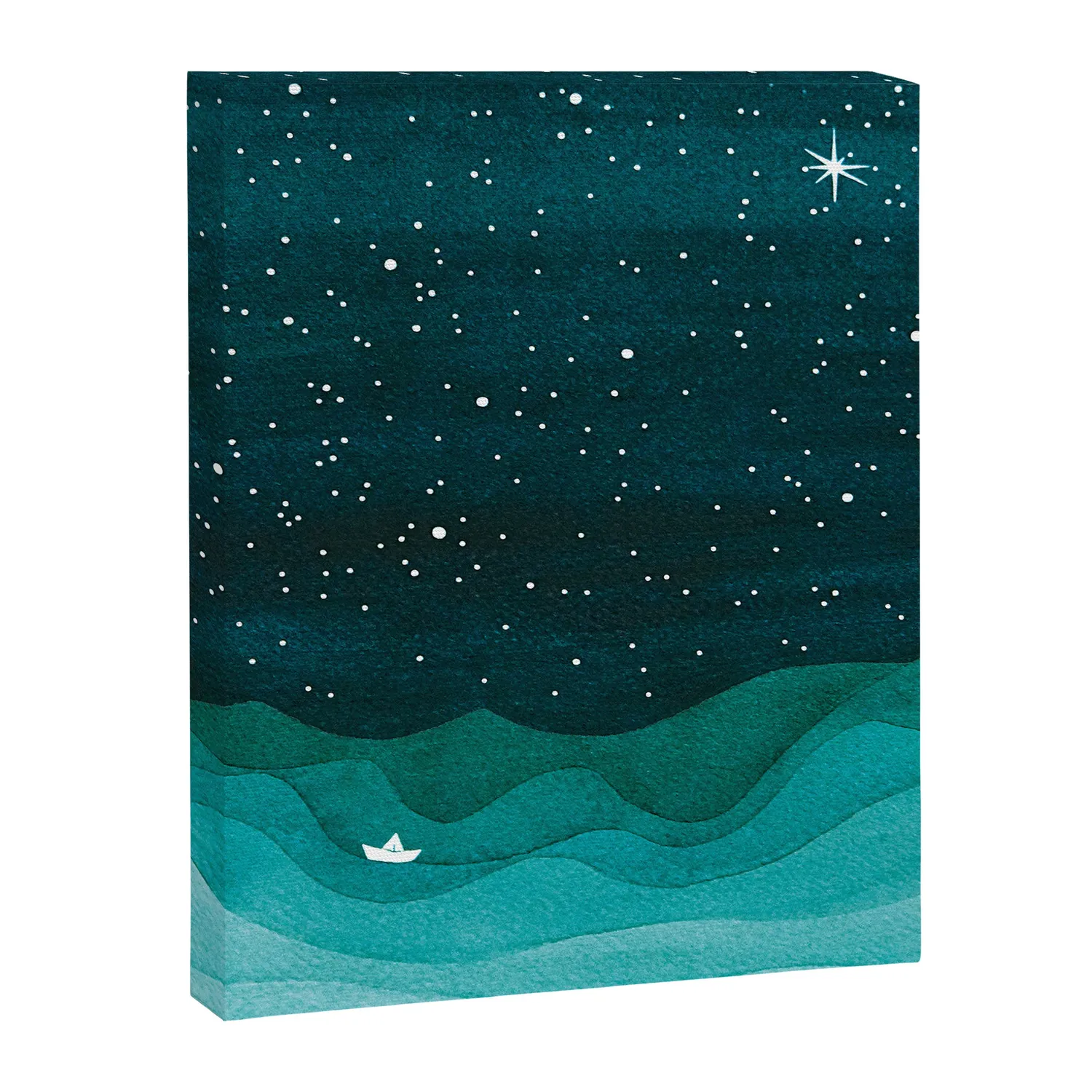 Society6 Starry Ocean toile aquarelle