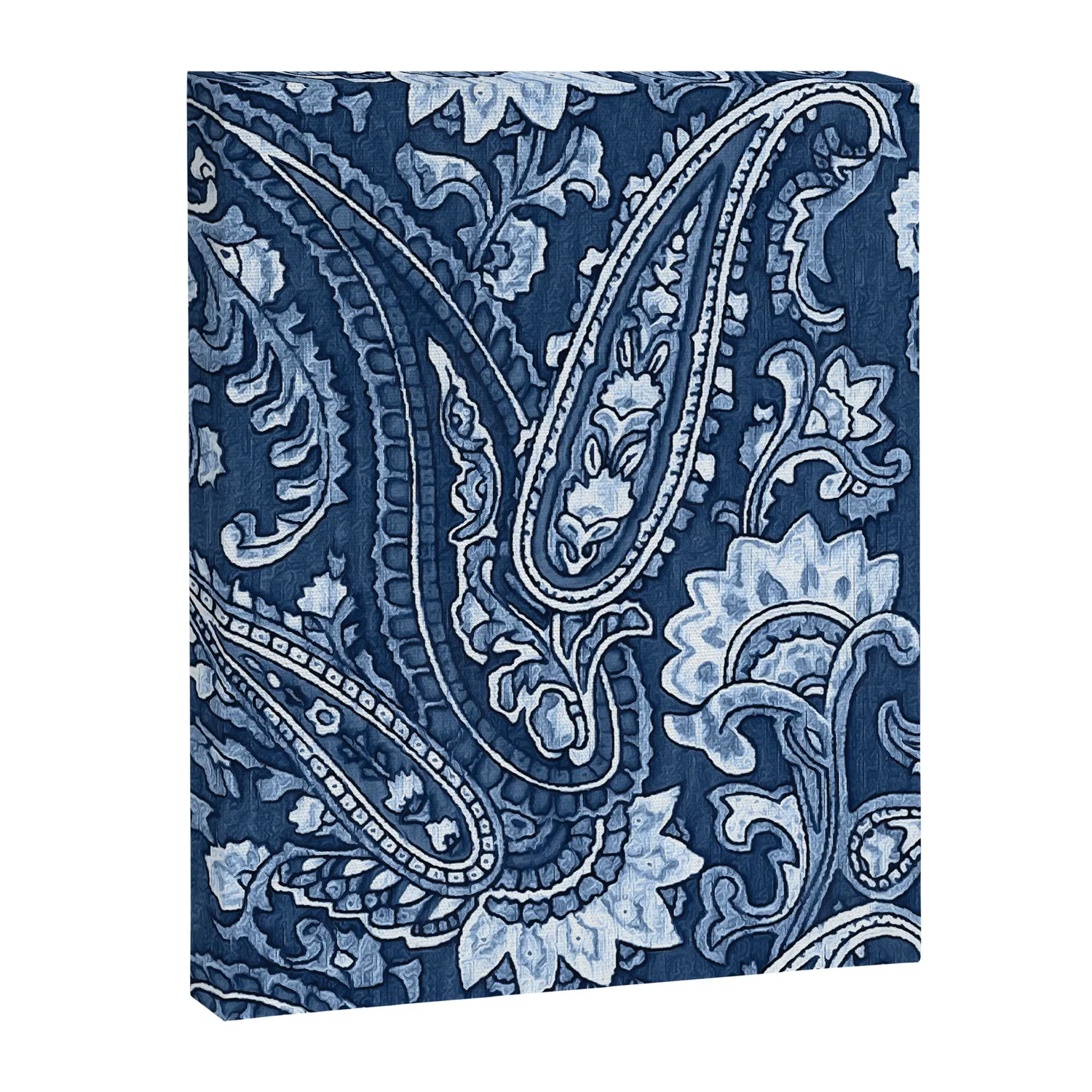 Society6 Blue indigo paisley tableau sur toile