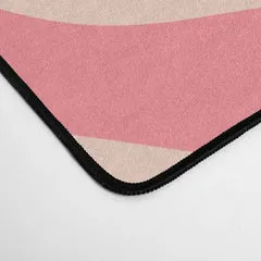 Society6 Retro Liquid Swirl tapis de bureau rose poudré