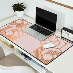 Society6 Hex 612 Copper tapis de bureau géométrique cuivre