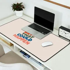 Society6 What's The Best That Could Happen tapis de bureau citation