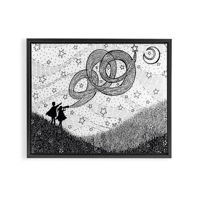 Society6 Bottling Starlight toile encadrée encre enfant