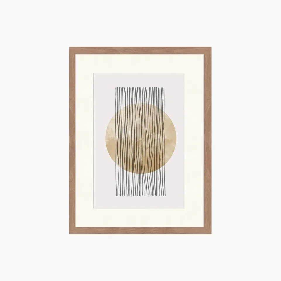 Any Image Golden and Stripes tableau abstrait