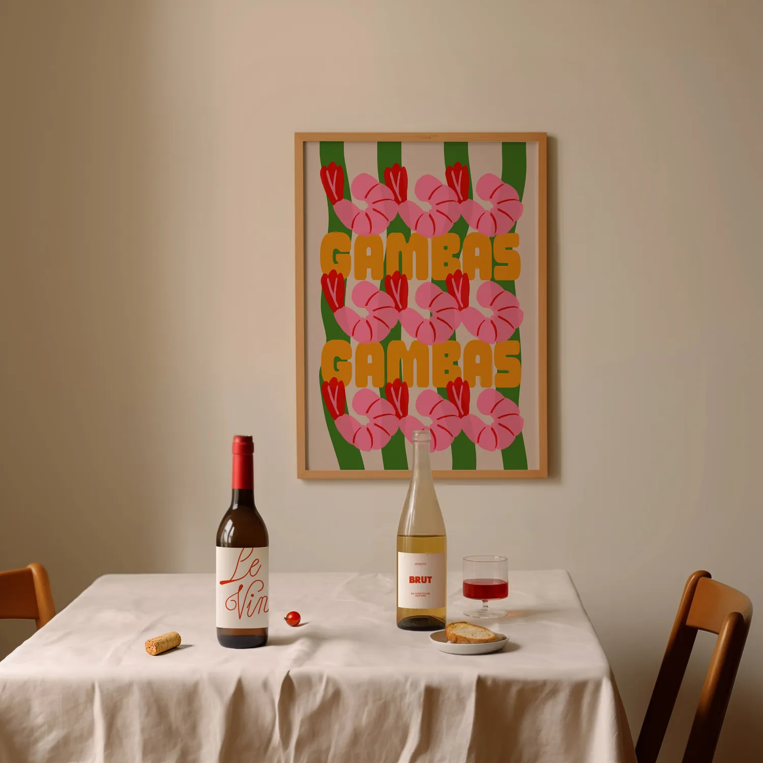 Maddison Ball Gambas affiche cuisine