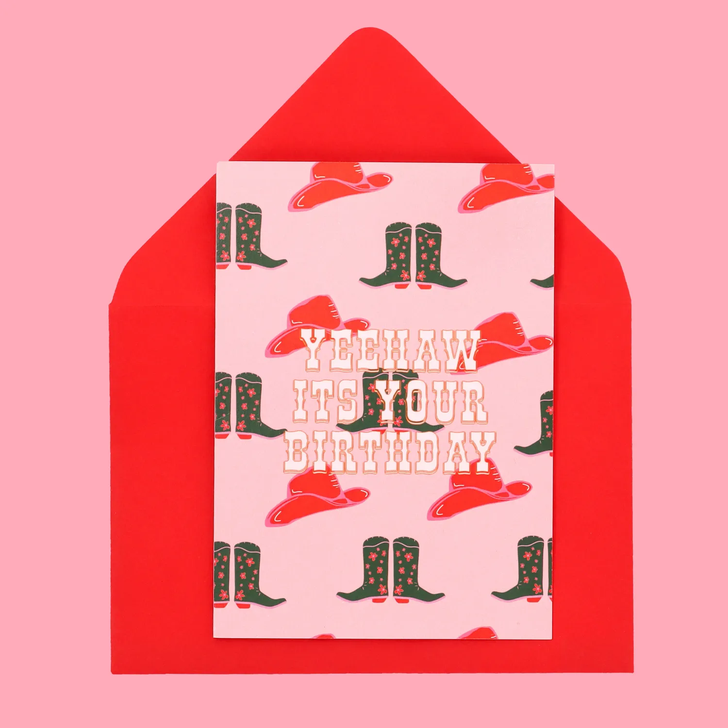 Maddison Ball Yeehaw It's Your Birthday carte A6 cowgirl