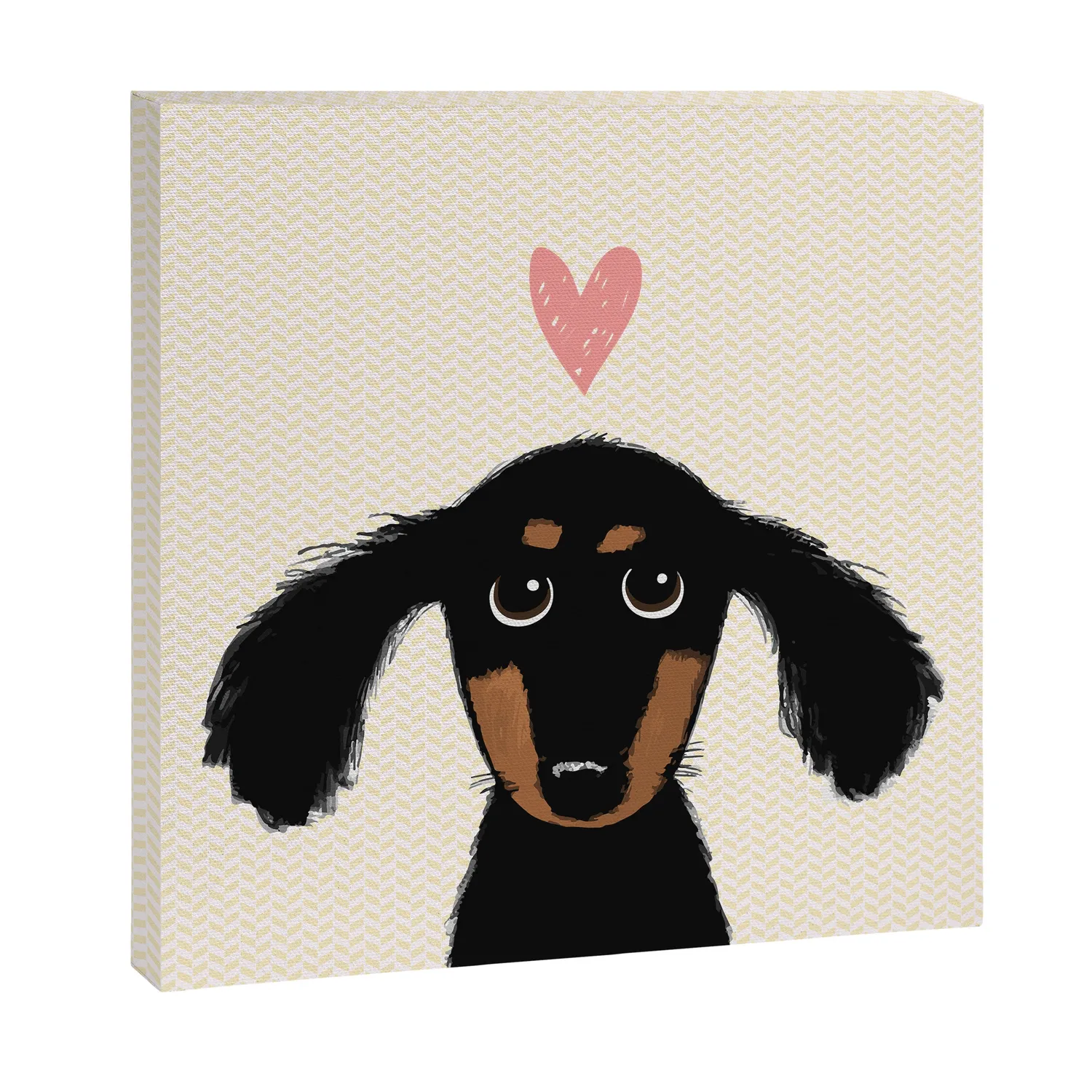 Society6 Dachshund Love toile teckel à cœur