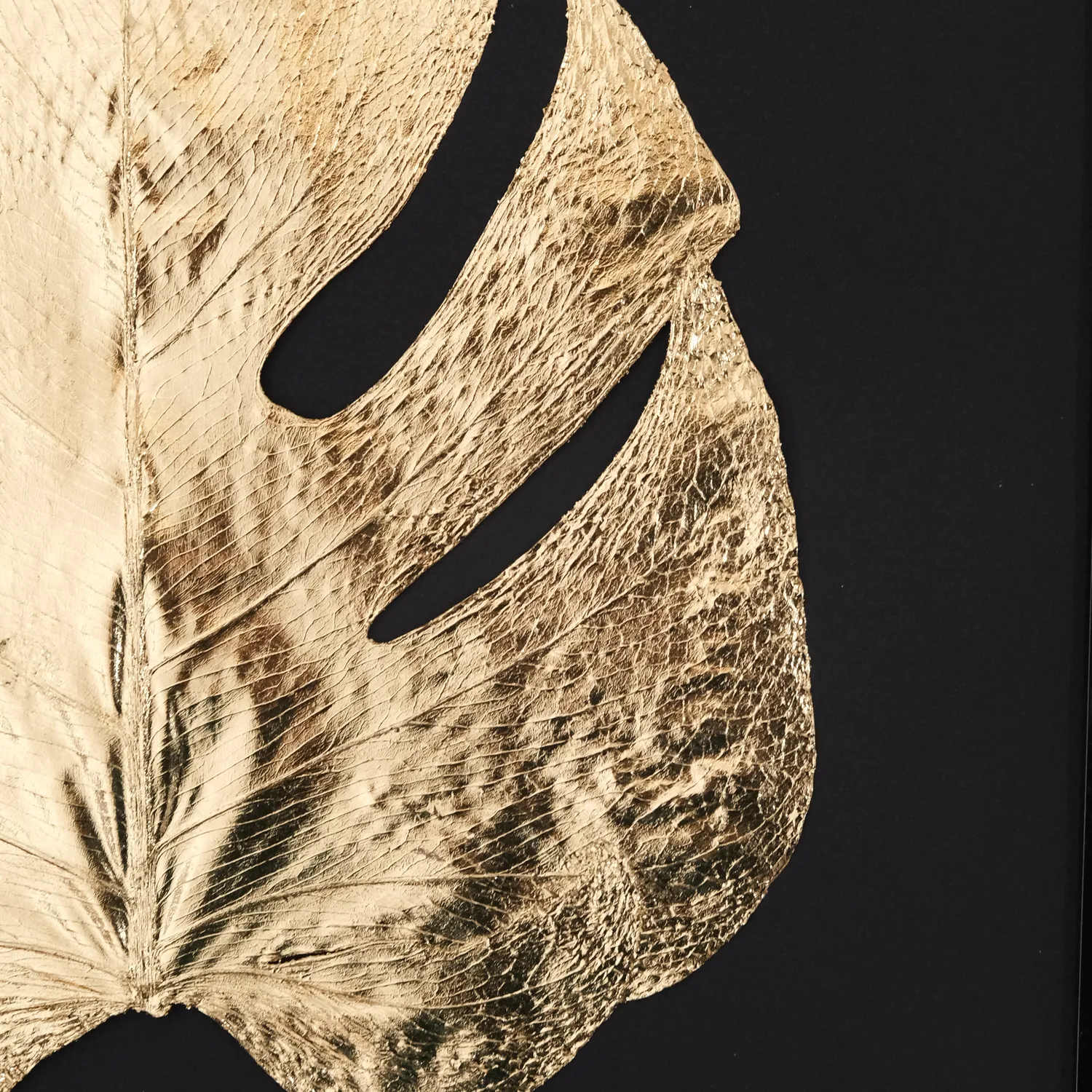 Horti Golden Monstera herbier encadré 40x50 cm doré