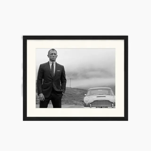 Any Image Daniel Craig as James Bond photo encadrée noir et blanc