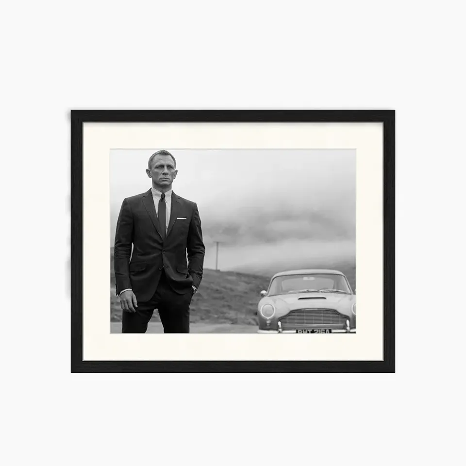 Any Image Daniel Craig as James Bond photo encadrée noir et blanc