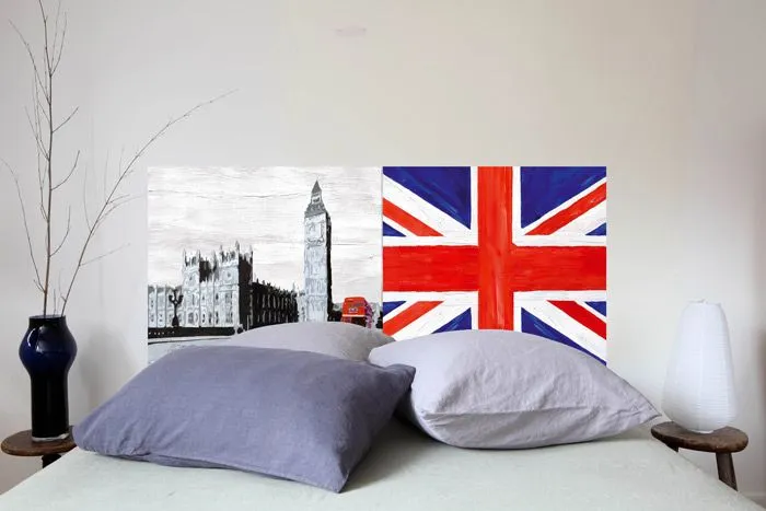 Mademoiselle Tiss London tête de lit tissu