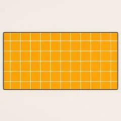 Society6 Marigold Grid tapis de bureau grille orange