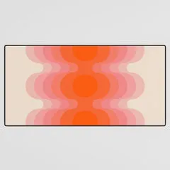 Society6 Strawberry Echo In tapis de bureau ovals rouges