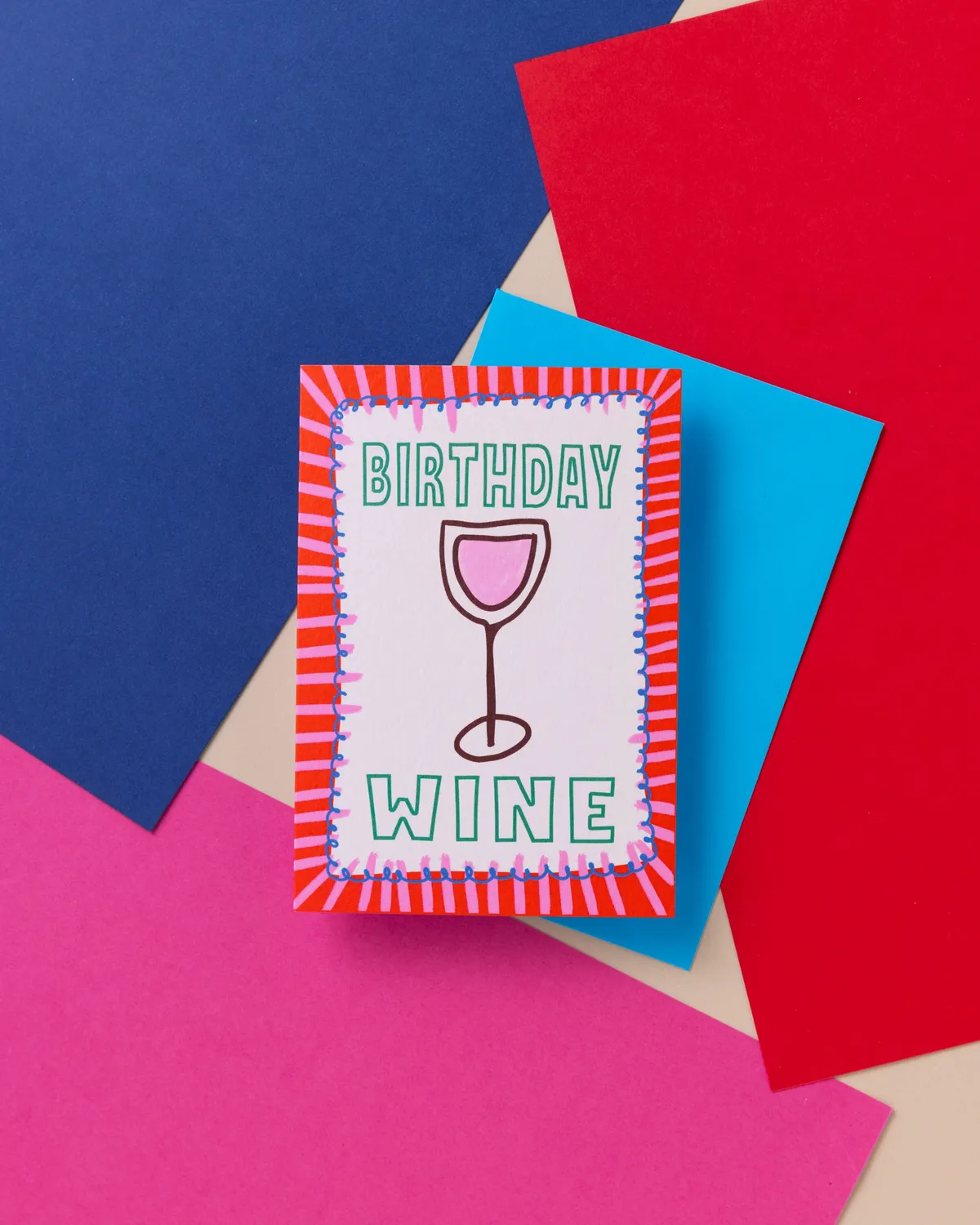 Maddison Ball Birthday Wine carte anniversaire A6