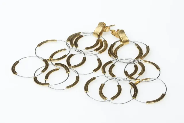 Galerie Kara Saturne boucles d'oreilles vermeil