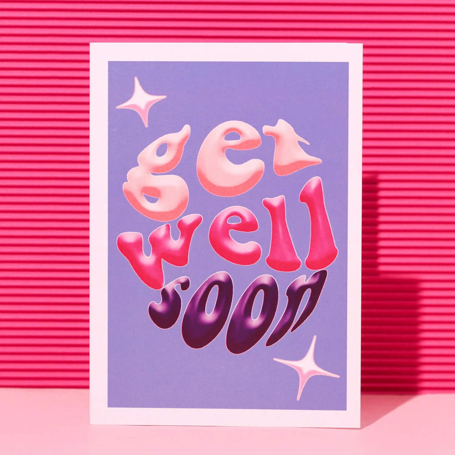 Maddison Ball Get Well Soon carte A6 rose violet