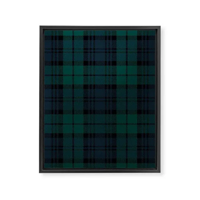 Society6 Love Tartán (2) - Black Watch toile encadrée