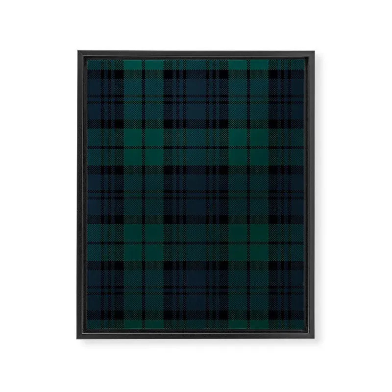 Society6 Love Tartán (2) - Black Watch toile encadrée