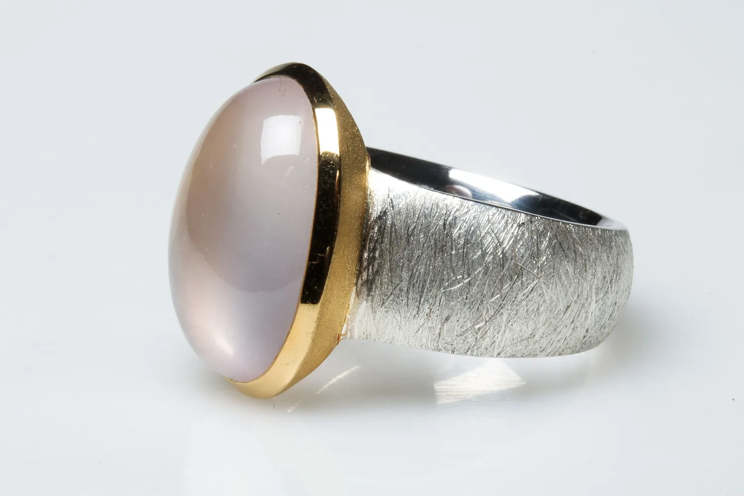 Galerie Kara bague Eau quartz rose argent vermeil