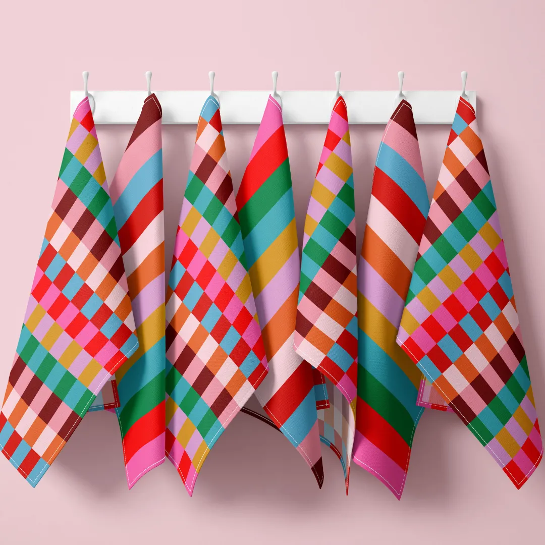 Maddison Ball Checkered torchon coton 68x45
