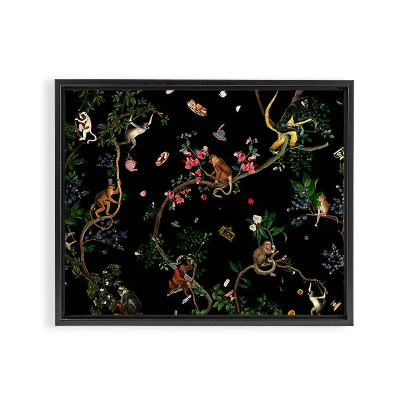 Society6 Monkey World toile encadrée