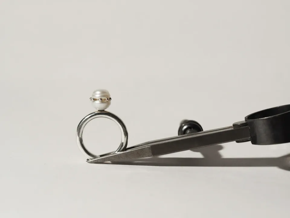 Galerie Kara perle bague argent Clémentine Despocq