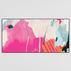 Society6 pink sky II tapis de bureau rose
