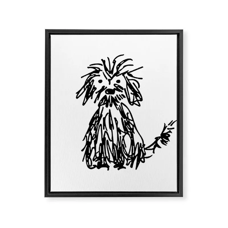 Society6 Doggy day toile encadrée dessin chien