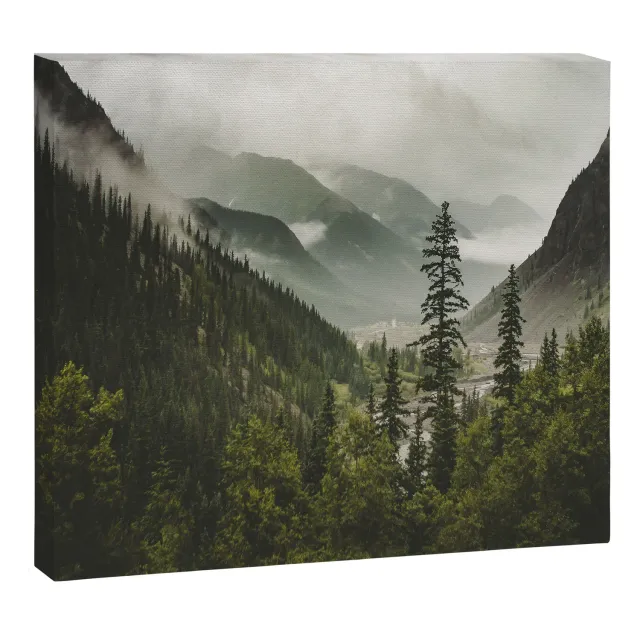Society6 Mountain Valley of Forever toile vallée brumeuse