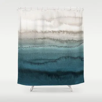 Society6 Within The Tides tapis de bureau vagues teal grand