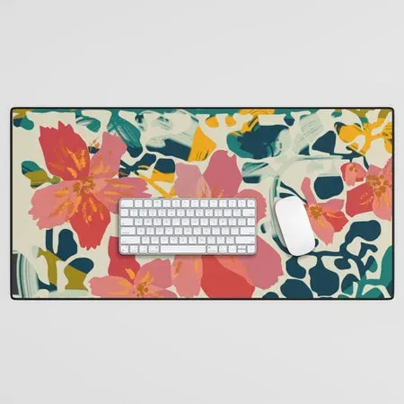 Society6 colorful orchid tapis de bureau orchidée