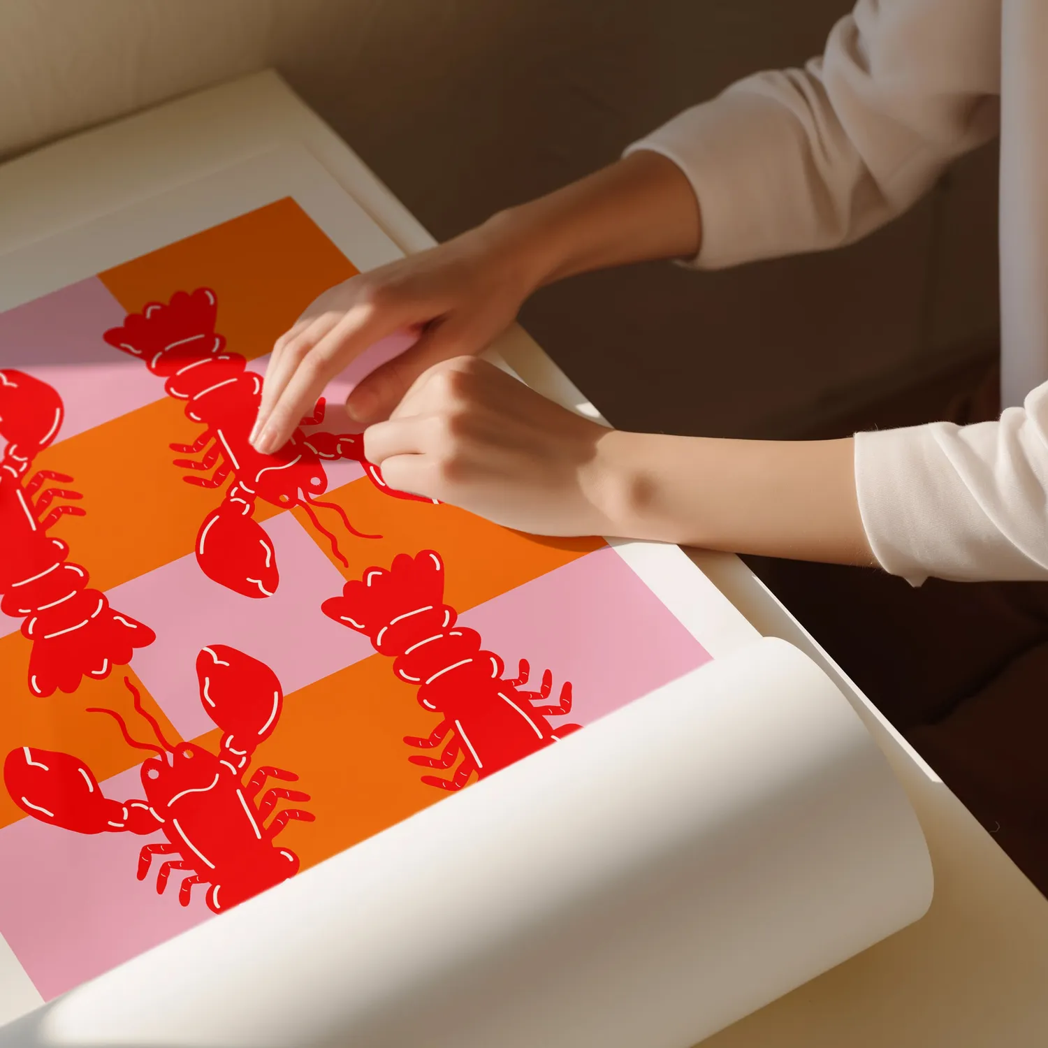 Maddison Ball Lobster Tile affiche homard