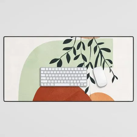 Society6 Soft Shapes I tapis de bureau formes terracotta