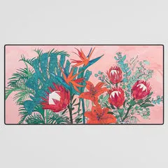 Society6 The Domesticated Jungle Floral Still Life tapis de bureau