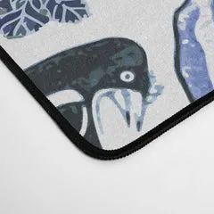 Society6 Blue vintage chinoiserie flora tapis de bureau floral