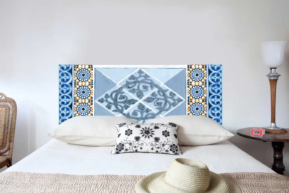 Mademoiselle Tiss Mosaïques tête de lit tissu imprimé
