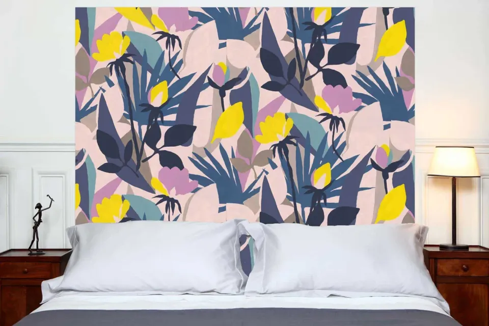 Mademoiselle Tiss Luxuriant tête de lit tissu imprimé