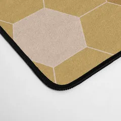 Society6 Hexagon Flowers tapis de bureau fleurs géométriques