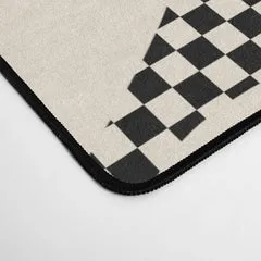 Society6 Daisy Time tapis de bureau marguerites noir crème