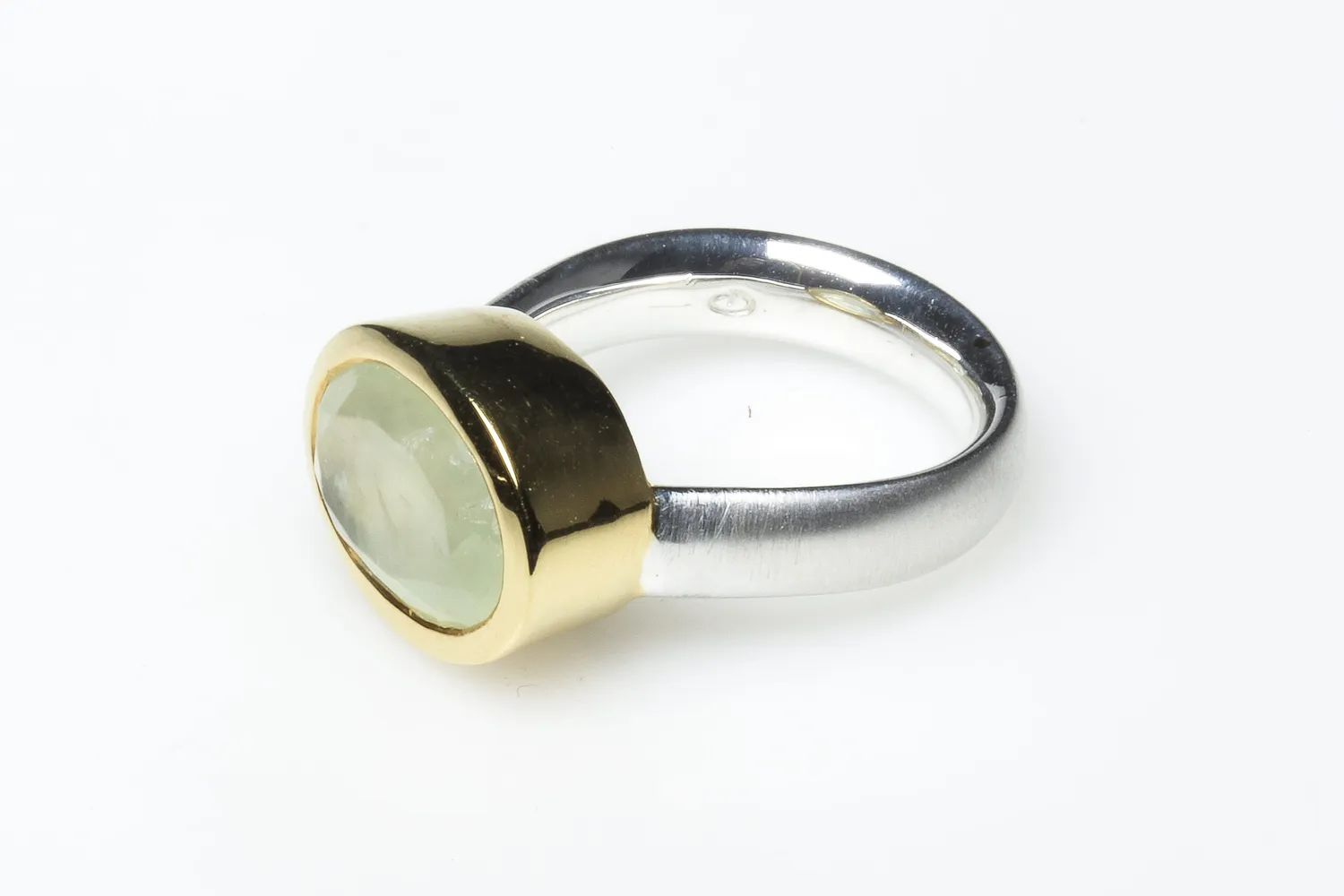 Galerie Kara Printemps bague prehnite argent vermeil