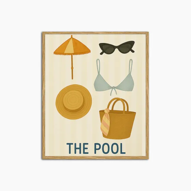 Any Image The Pool photo encadrée tons doux